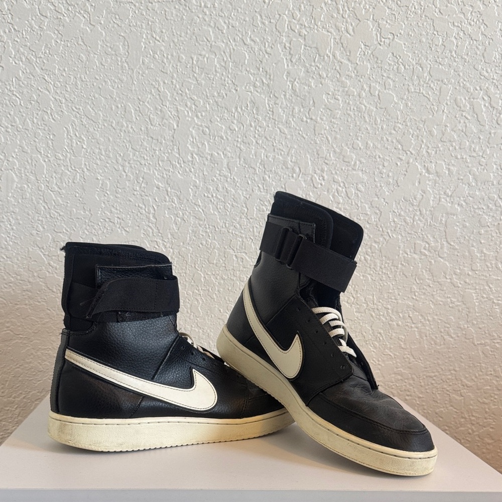 Nike Black and Cream High-Top Sneakers